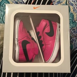 Infant - Pink & Black Air Force Ones